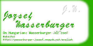 jozsef wasserburger business card